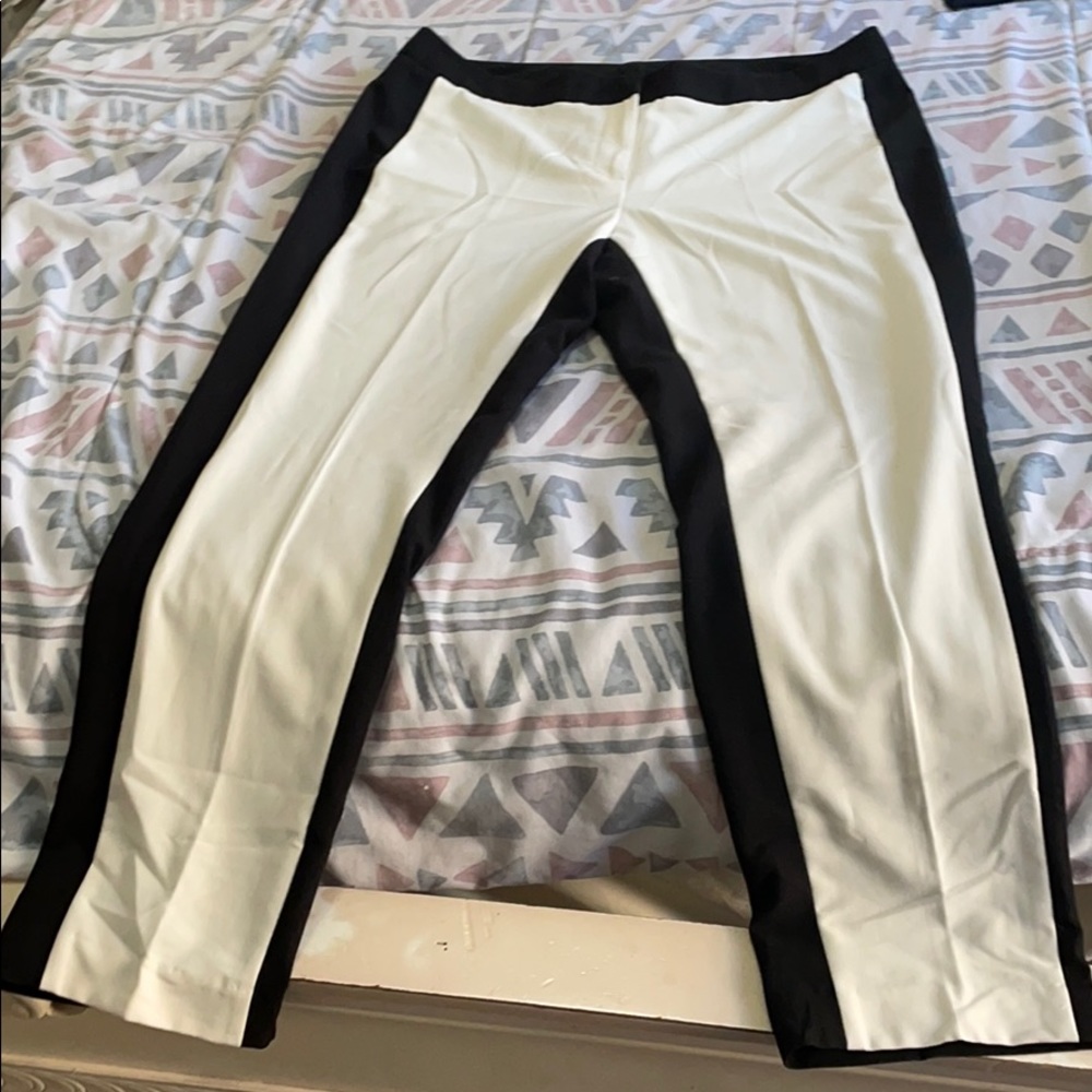 Larry Levine dress pants women, white and black